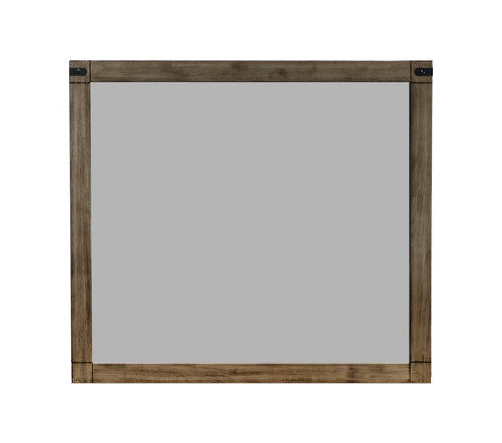 Matteo Melamine Finish Fabric Upholstered Panel Bedroom Set, Heat, Moisture, Stain Resistant, Contemporary Rustic