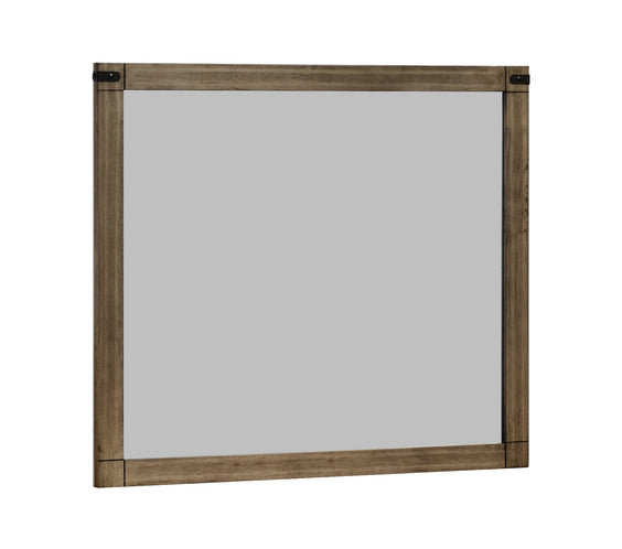 Matteo Melamine Finish Fabric Upholstered Panel Bedroom Set, Heat, Moisture, Stain Resistant, Contemporary Rustic