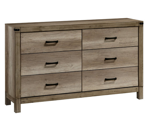 Matteo Melamine Finish Fabric Upholstered Panel Bedroom Set, Heat, Moisture, Stain Resistant, Contemporary Rustic