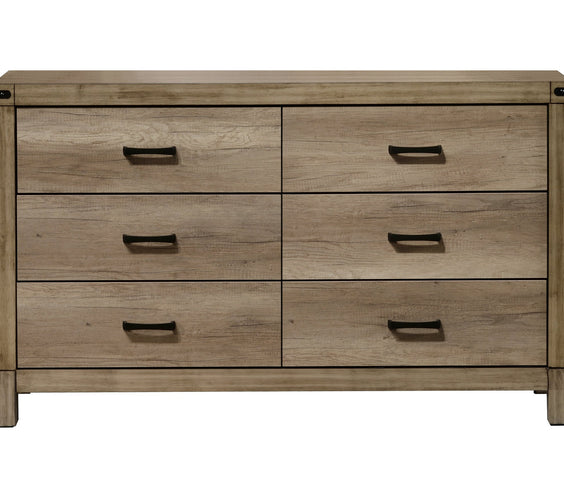 Matteo Melamine Finish Fabric Upholstered Panel Bedroom Set, Heat, Moisture, Stain Resistant, Contemporary Rustic