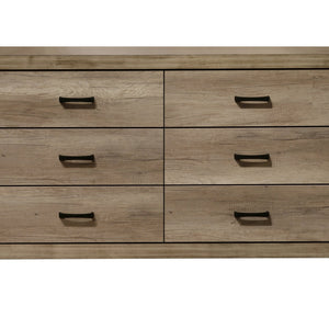 Matteo Melamine Finish Fabric Upholstered Panel Bedroom Set, Heat, Moisture, Stain Resistant, Contemporary Rustic