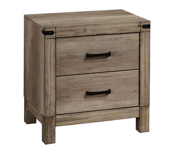 Matteo Melamine Finish Fabric Upholstered Panel Bedroom Set, Heat, Moisture, Stain Resistant, Contemporary Rustic