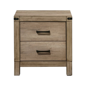 Matteo Melamine Finish Fabric Upholstered Panel Bedroom Set, Heat, Moisture, Stain Resistant, Contemporary Rustic
