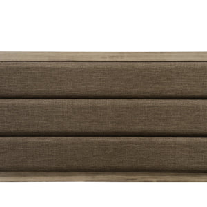 Matteo Melamine Finish Fabric Upholstered Panel Bedroom Set, Heat, Moisture, Stain Resistant, Contemporary Rustic