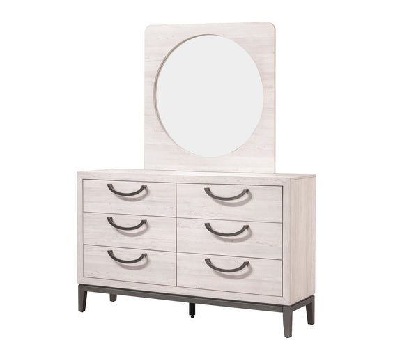 Veda Beige Modern Contemporary Solid Wood And Veneers Upholstered Panel Bedroom Set