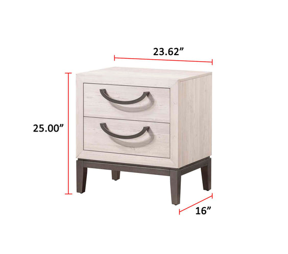 Veda Beige Modern Contemporary Solid Wood And Veneers Upholstered Panel Bedroom Set