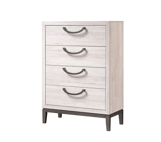 Veda Beige Modern Contemporary Solid Wood And Veneers Upholstered Panel Bedroom Set