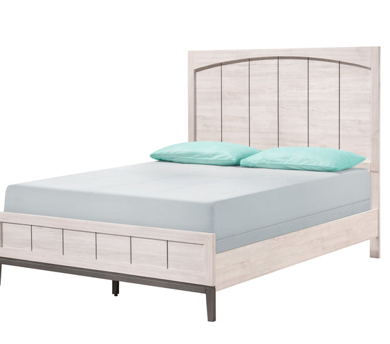 Veda Beige Modern Contemporary Solid Wood And Veneers Upholstered Panel Bedroom Set
