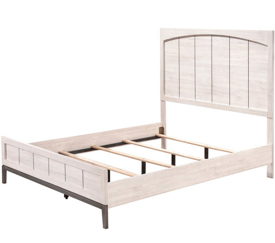 Veda Beige Modern Contemporary Solid Wood And Veneers Upholstered Panel Bedroom Set