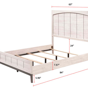 Veda Beige Modern Contemporary Solid Wood And Veneers Upholstered Panel Bedroom Set