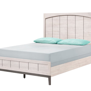 Veda Beige Modern Contemporary Solid Wood And Veneers Upholstered Panel Bedroom Set