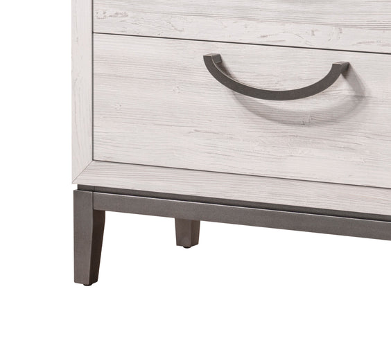 Veda Beige Modern Contemporary Solid Wood And Veneers Upholstered Panel Bedroom Set