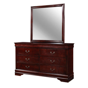 Louis Philip Cherry Classic Wood Sleigh Bedroom Set