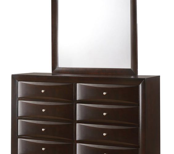 Emily Dark Cherry Modern Transitional Wood Storage Platform Bedroom Set