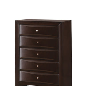 Emily Dark Cherry Modern Transitional Wood Storage Platform Bedroom Set