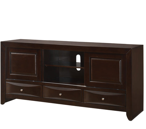 Emily Dark Cherry Modern Transitional Wood Storage Platform Bedroom Set