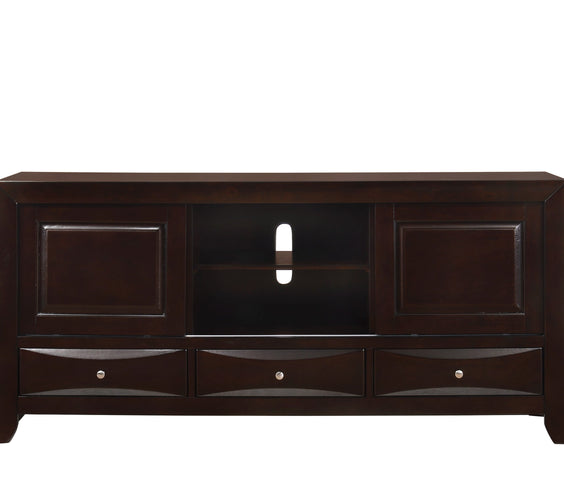 Emily Dark Cherry Modern Transitional Wood Storage Platform Bedroom Set