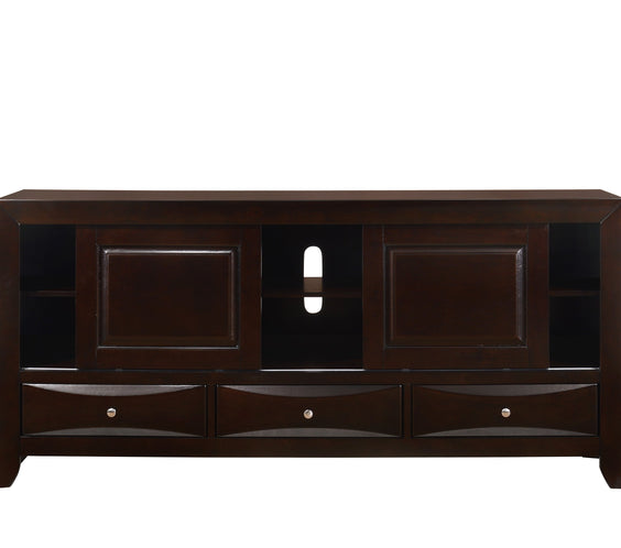 Emily Dark Cherry Modern Transitional Wood Storage Platform Bedroom Set