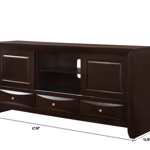 Emily Dark Cherry Modern Transitional Wood Storage Platform Bedroom Set