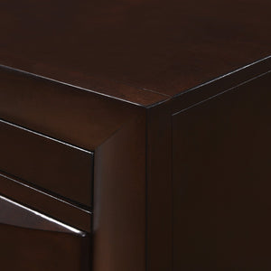 Emily Dark Cherry Modern Transitional Wood Storage Platform Bedroom Set