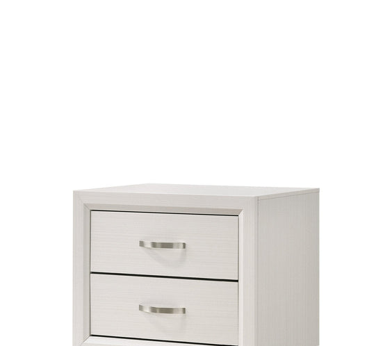 Akerson Chalk Finish Wood Modern Rustic And Charm Panel Bedroom Set
