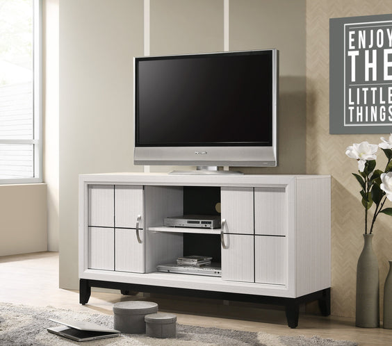 Akerson Chalk Finish Wood Modern Rustic And Charm Panel Bedroom Set