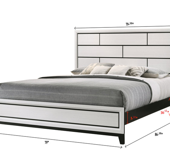 Akerson Chalk Finish Wood Modern Rustic And Charm Panel Bedroom Set
