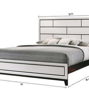 Akerson Chalk Finish Wood Modern Rustic And Charm Panel Bedroom Set