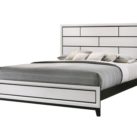 Akerson Chalk Finish Wood Modern Rustic And Charm Panel Bedroom Set