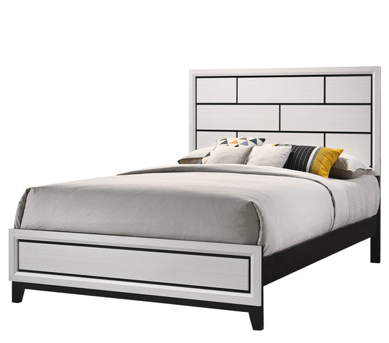 Akerson Chalk Finish Wood Modern Rustic And Charm Panel Bedroom Set
