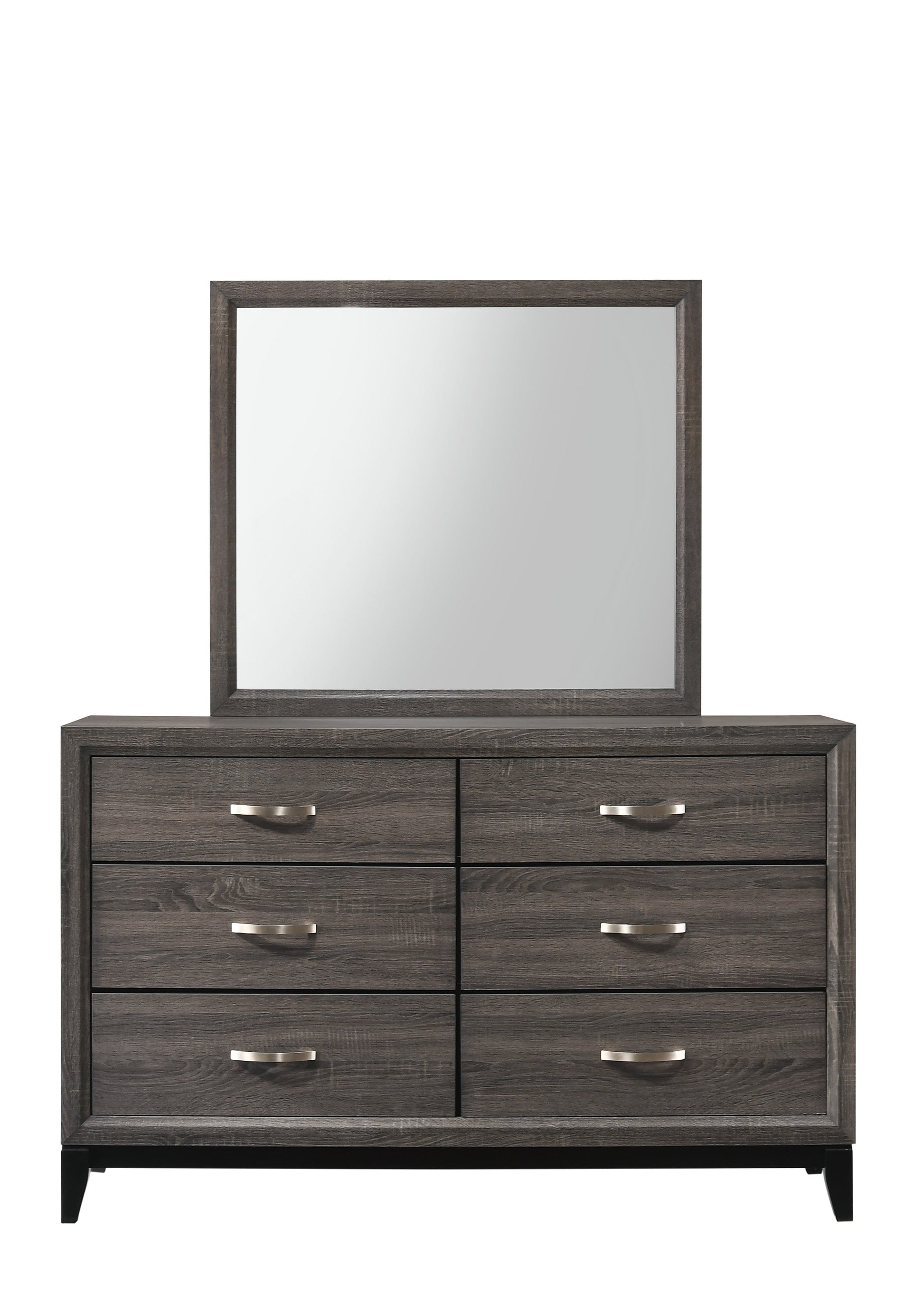 Akerson Gray Finish Wood Modern Rustic And Charm Panel Bedroom Set