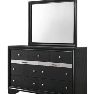 Regata Black/Silver Sleek And Modern, Wood Storage Platform Bedroom Set