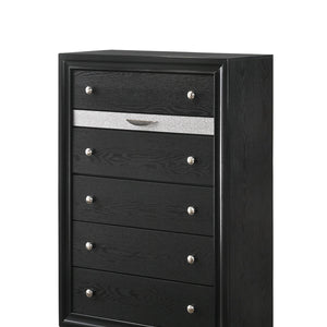 Regata Black/Silver Sleek And Modern, Wood Storage Platform Bedroom Set