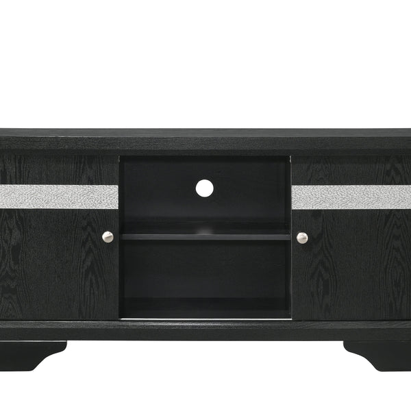 Regata Black/Silver Sleek And Modern, Wood Storage Platform Bedroom Set