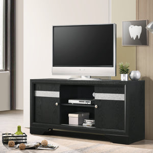 Regata Black/Silver Sleek And Modern, Wood Storage Platform Bedroom Set