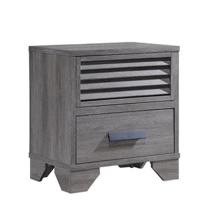 Sarter Gray Finish Modern Contemporary Wood Panel Bedroom Set