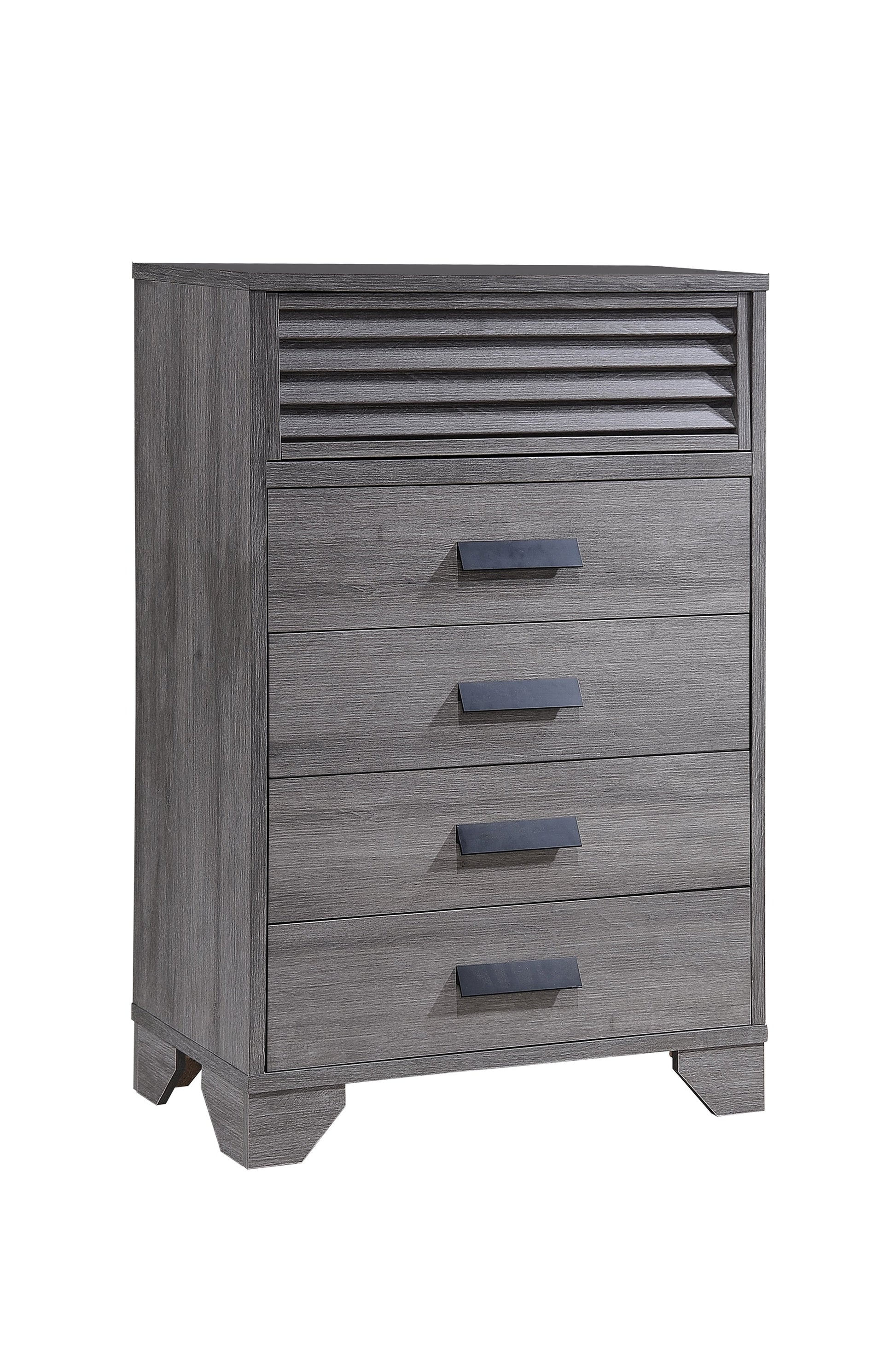 Sarter Gray Finish Modern Contemporary Wood Panel Bedroom Set