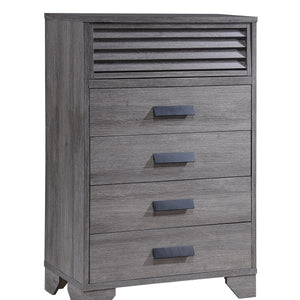 Sarter Gray Finish Modern Contemporary Wood Panel Bedroom Set