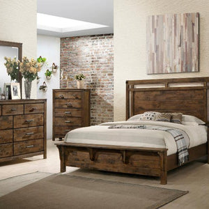 Curtis Brown Ructic Finish Modern, Wood Panel Bedroom Set