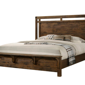 Curtis Brown Ructic Finish Modern, Wood Panel Bedroom Set