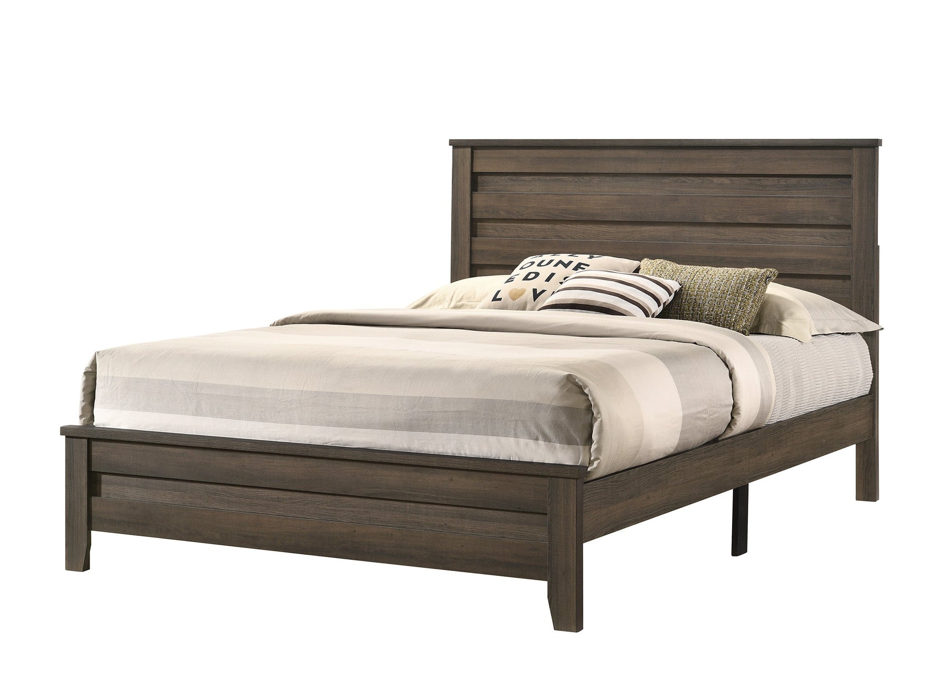 Marley Brown Finish Sleek And Modern Wood Platform Bedroom Set