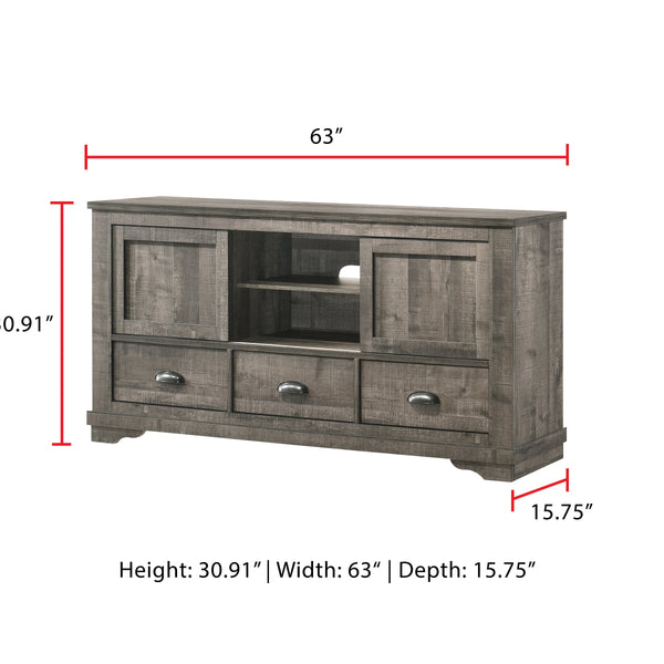 Coralee Gray Sleek And Modern Driftwood Upholstered Sleigh Bedroom Set