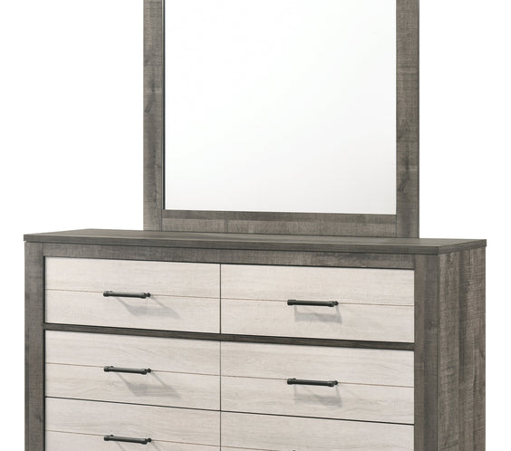 Rhett Brown/Cream LED Contemporary Modern Bookcase Platform Bedroom Set