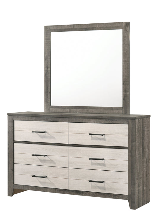Rhett Brown/Cream LED Contemporary Modern Bookcase Platform Bedroom Set