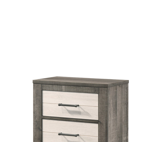 Rhett Brown/Cream LED Contemporary Modern Bookcase Platform Bedroom Set