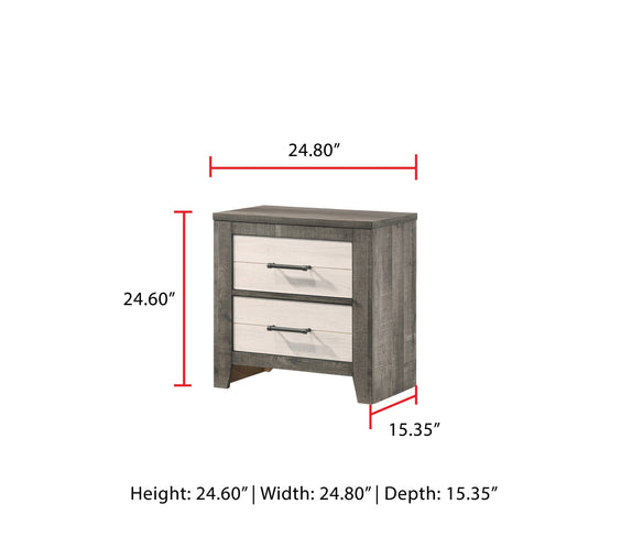 Rhett Brown/Cream LED Contemporary Modern Bookcase Platform Bedroom Set