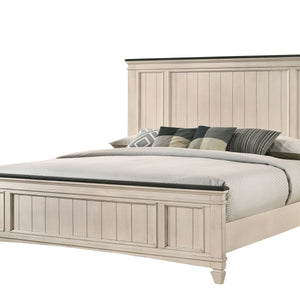 Sawyer Cream/Brown Modern Contemporary Wood Panel Bedroom Set