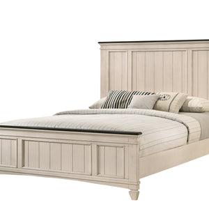 Sawyer Cream/Brown Modern Contemporary Wood Panel Bedroom Set