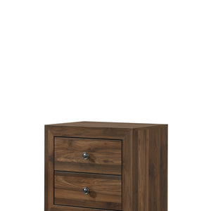 Millie Cherry Brown Finish Transitional Modern Wood Grain Panel Bedroom Set