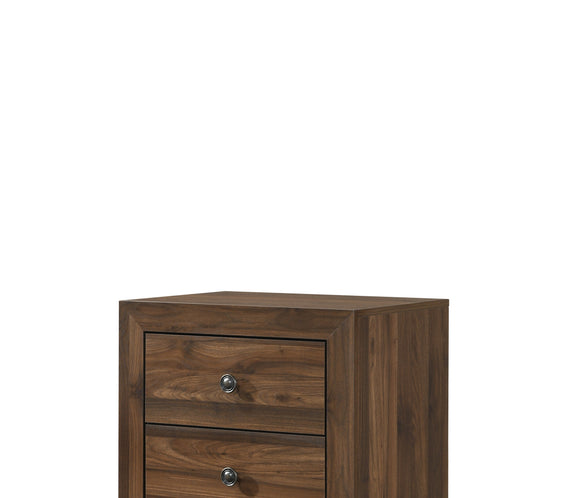 Millie Brown Contemporary Solid Wood And Veneers Fabric Panel Upholstered Bedroom Set
